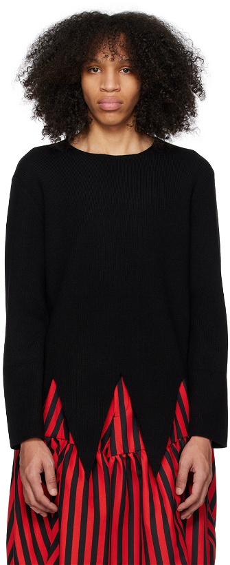 Photo: Comme des Garçons Homme Plus Black Serrated Sweater