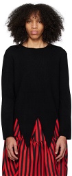 Comme des Garçons Homme Plus Black Serrated Sweater