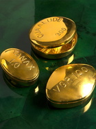 JONATHAN ADLER Xanax Polished Brass Pill Box