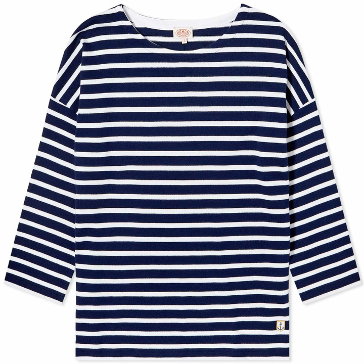 Photo: Armor-Lux Women's Long Sleeve Breton T-Shirt in Seal/White