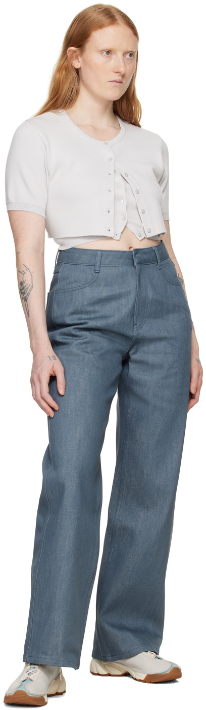 AMOMENTO Blue Straight Jeans