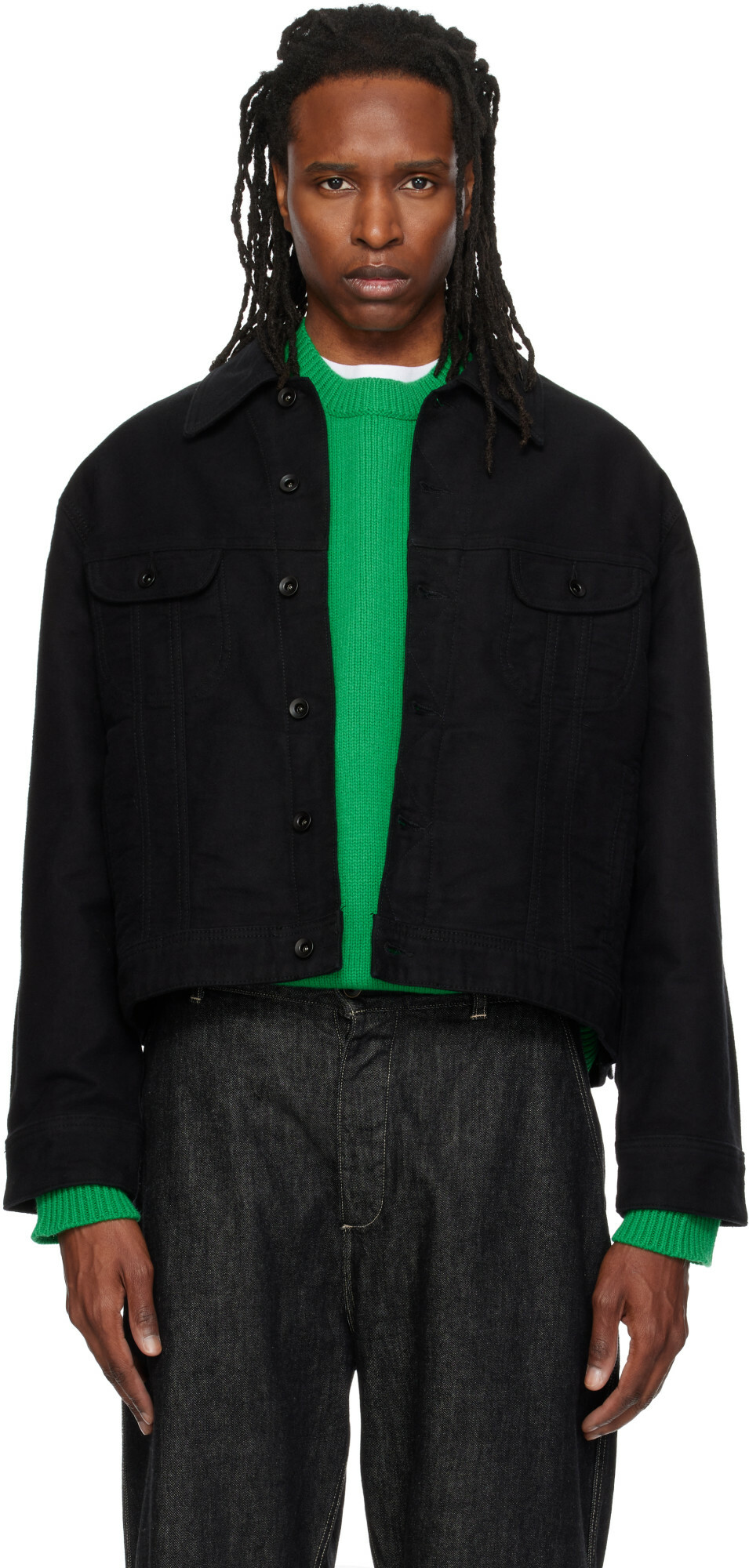 Studio Nicholson Black Cropped Jacket