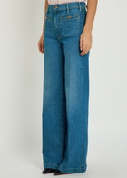 Mother Stasher Hustler Roller Wide-leg Jeans Blue