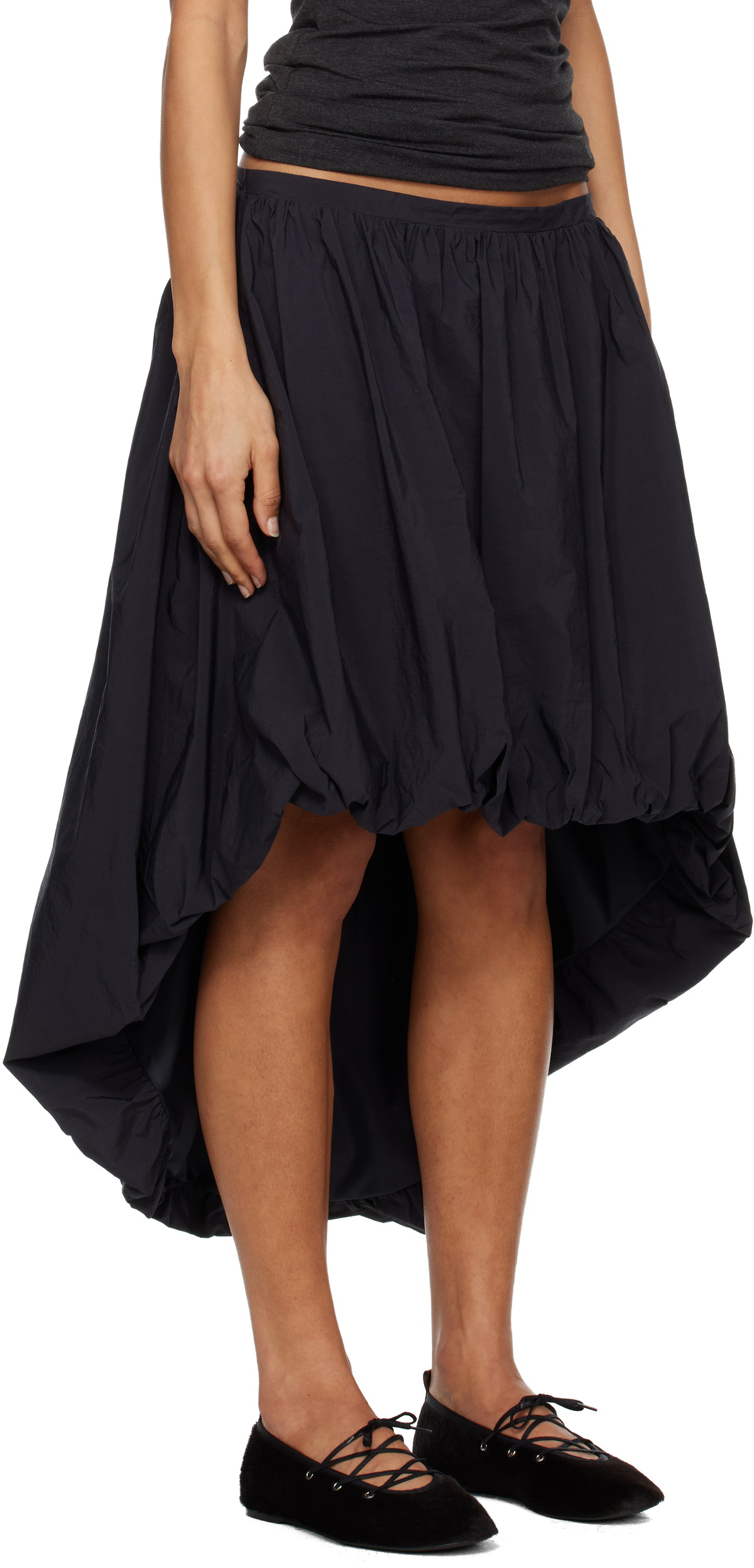 Paloma Wool Black Fanquir Midi Skirt