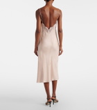 Róhe Lace-trimmed silk satin slip dress