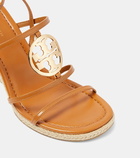 Tory Burch Capri Miller leather espadrille wedges