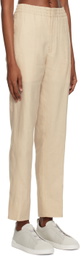ZEGNA Beige Drawstring Trousers