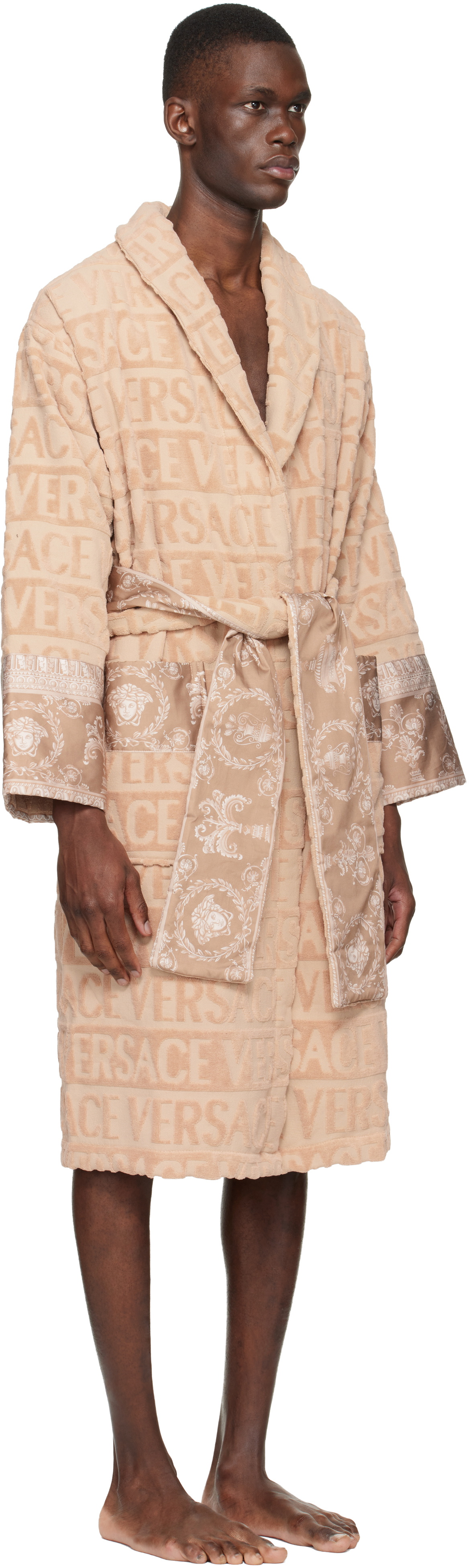 Versace Beige 'I Heart Baroque' Bathrobe
