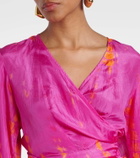 Anna Kosturova Tie-dye silk wrap top