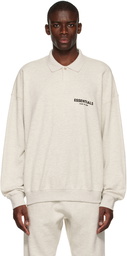 Fear of God ESSENTIALS Off-White Cotton Long Sleeve Polo