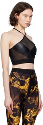 Versace Jeans Couture Black Paneled Tank Top