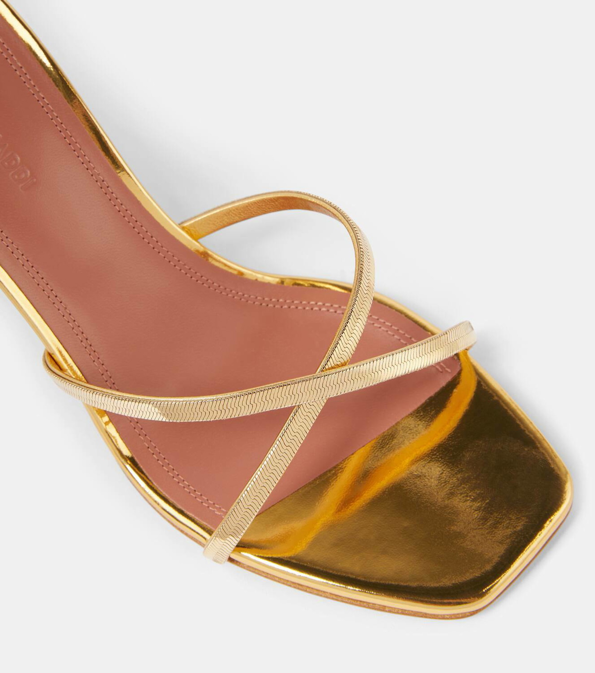 Amina Muaddi Henson 70 metallic leather mules Amina Muaddi