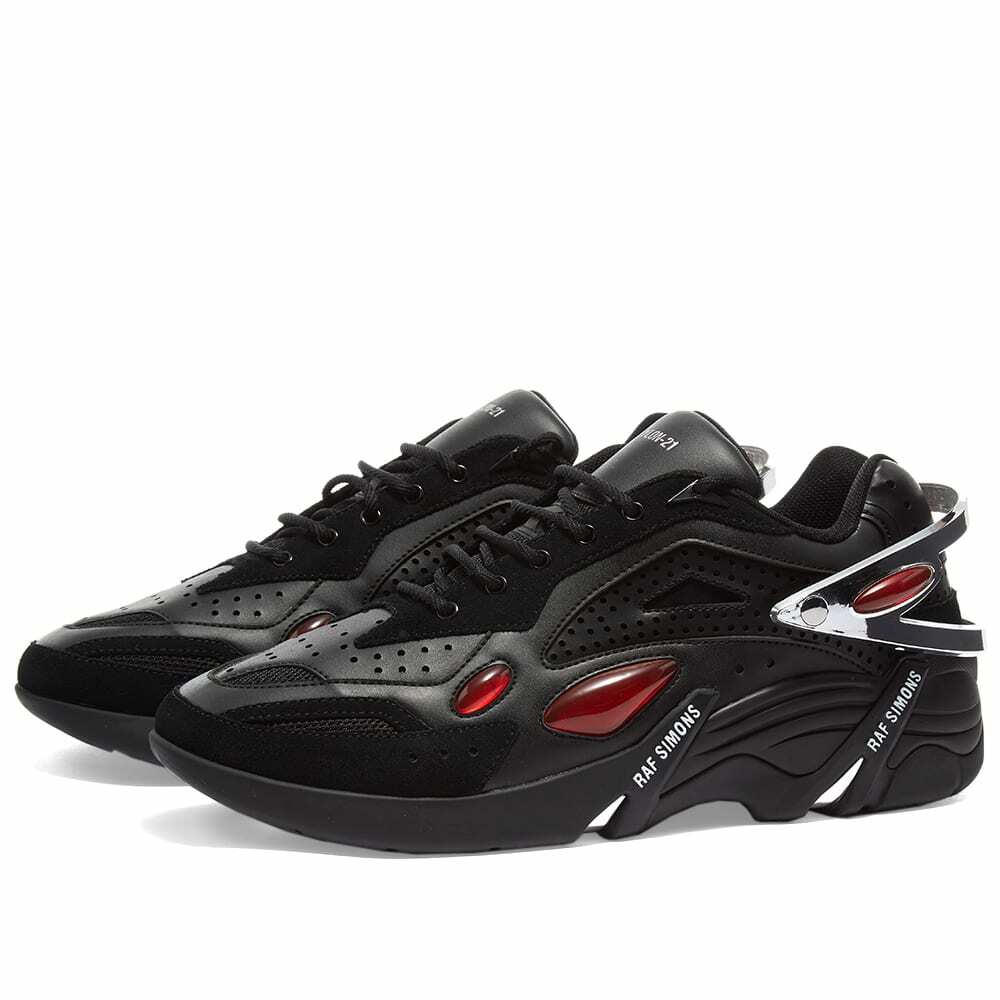 Raf Simons Men's Cylon 21 Sneakers in Black Red Raf Simons