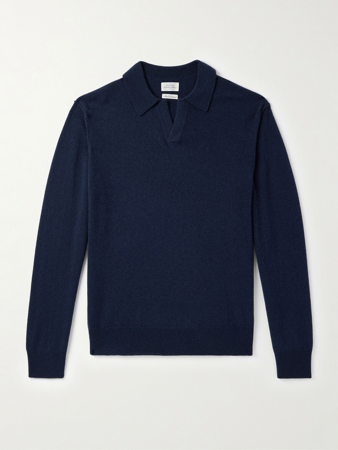 Hartford - Wool and Cashmere-Blend Polo Shirt - Blue
