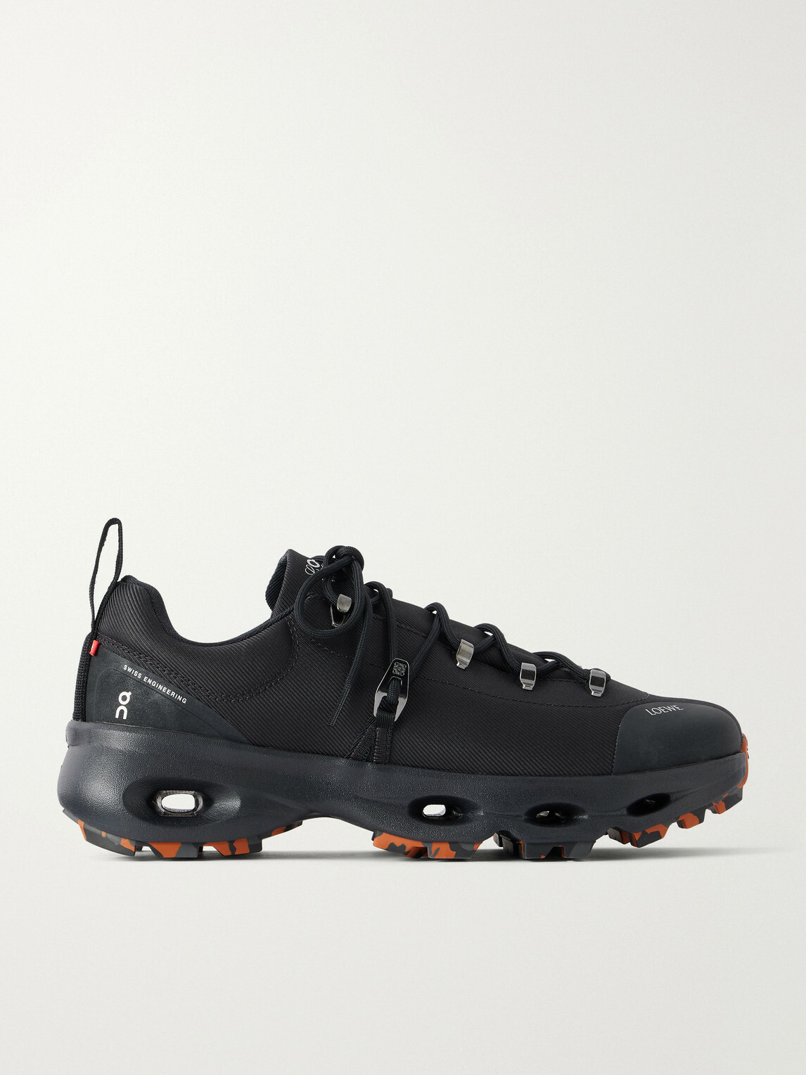 LOEWE - On Cloudsolo Hiker Rubber-Trimmed Twill Sneakers - Black