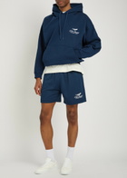 Cole Buxton International Hooded Logo-embroidery Cotton Sweatshirt Navy