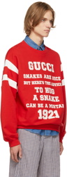 Gucci Red 'Snakes Are Nice' Sweatshirt