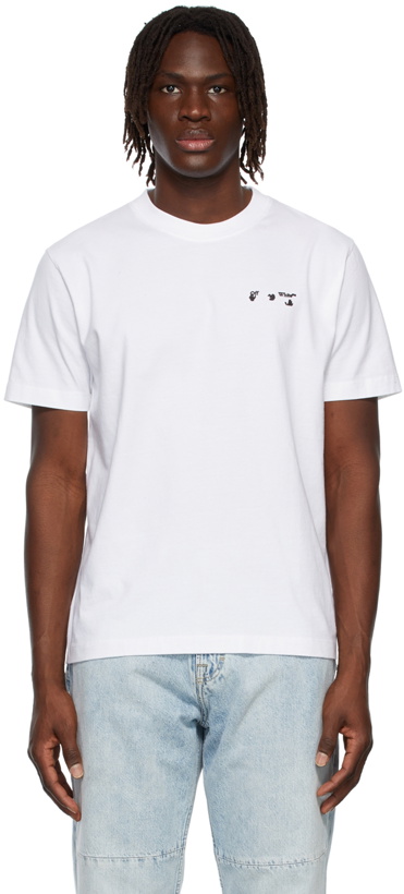 Photo: Off-White White Logo Slim T-Shirt