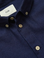 Folk - Button-Down Collar Cotton Shirt - Blue