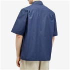 Stone Island Men's Marina Cotton Canvas Shorts Sleeve Shirt in Royal Blue