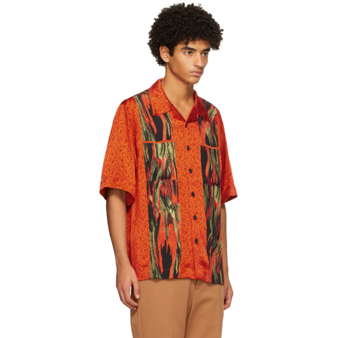 Vivienne Westwood Orange Flames Print Francis Shirt Vivienne Westwood