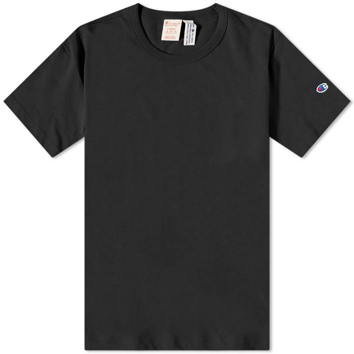 Photo: Champion Reverse Weave Men's Classic T-Shirt in Black