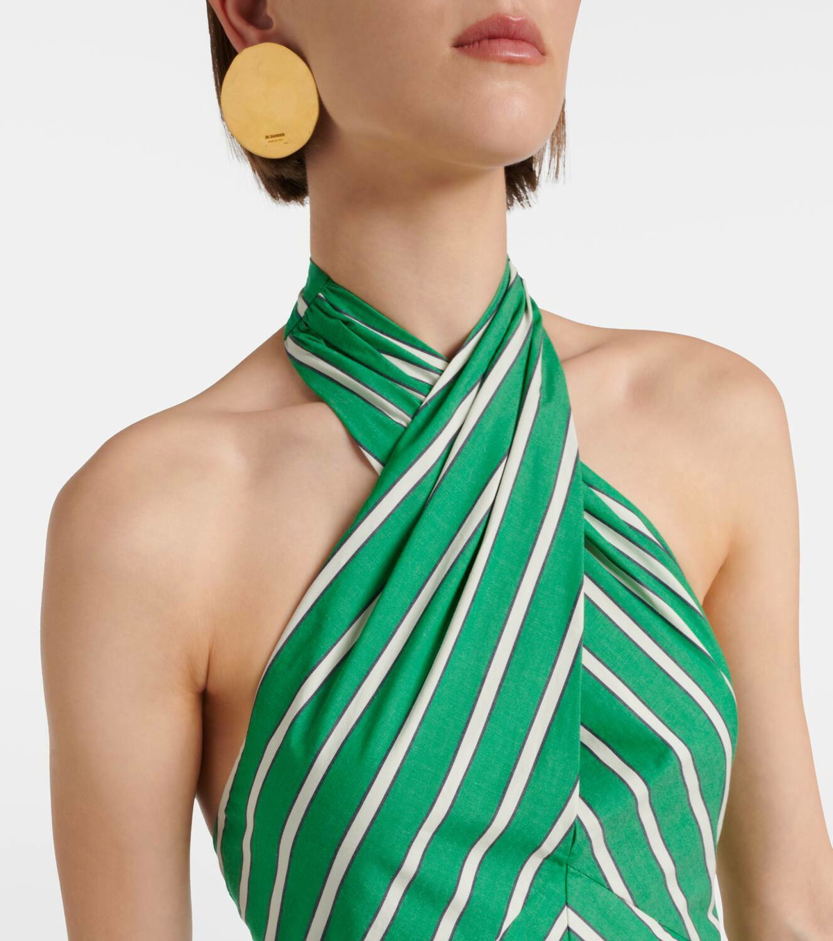 Staud Dawn striped cotton poplin maxi dress Staud