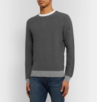 Hugo Boss - Javio Contrast-Tipped Cotton Sweater - Charcoal