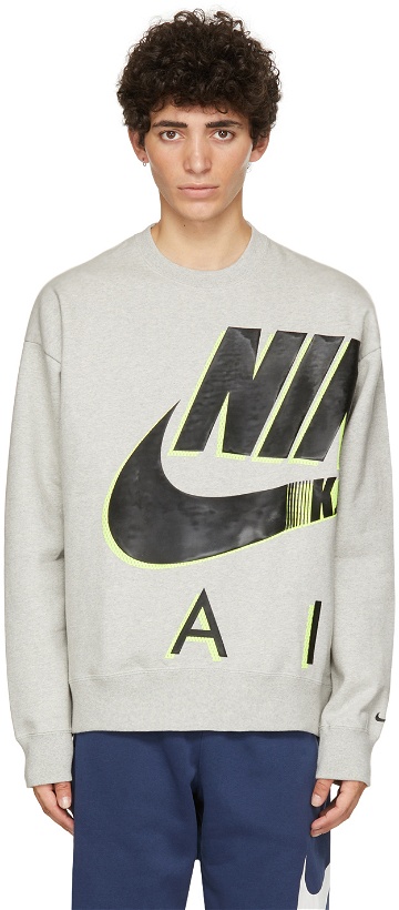 Photo: Nike Grey Kim Jones Edition Fleece Crew NRG Sweatshirt