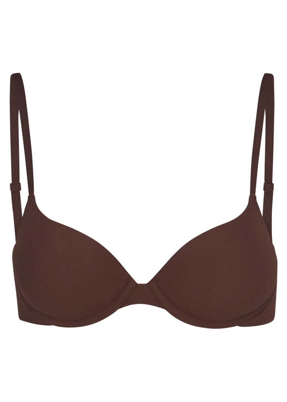Skims Stretch-jersey Push-up bra Brown