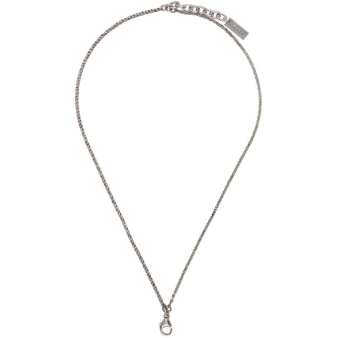 Photo: Saint Laurent Silver Double Chain Necklace