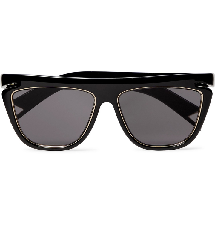Photo: Fendi - Square-Frame Acetate and Gold-Tone Sunglasses - Black