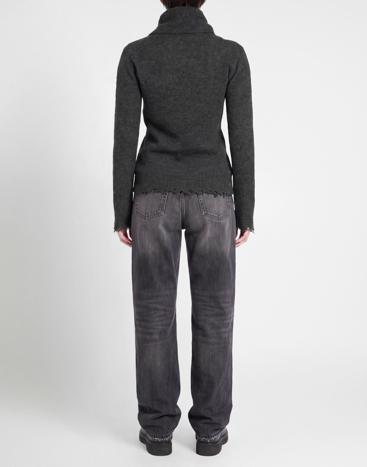 Giorgio Brato Womens Turtleneck Charcoal