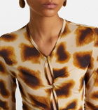 Christopher Esber Printed jersey top