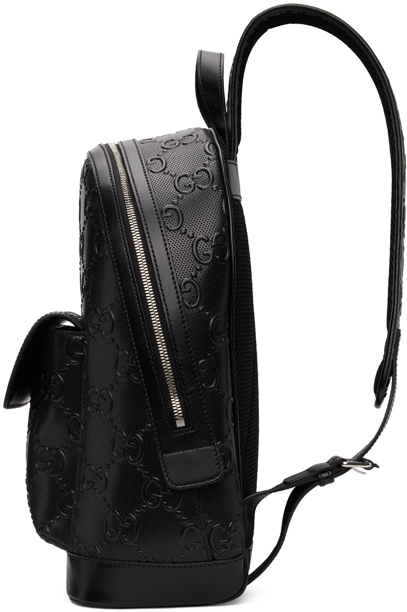 Gucci GG Embossed Leather Backpack in ‎Black Color