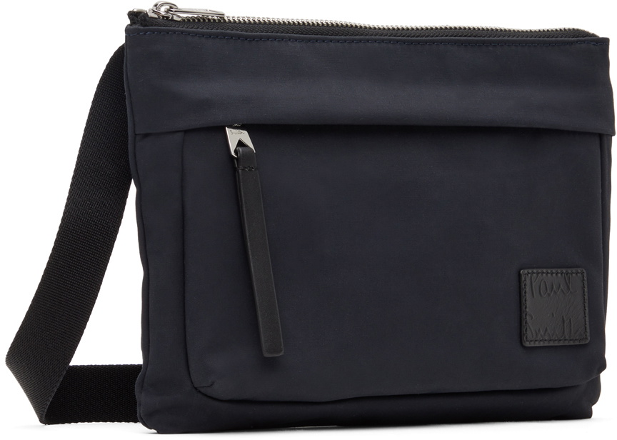 Paul Smith Navy Cotton-Blend Crossbody Bag