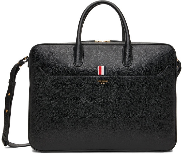 Photo: Thom Browne Black Leather Briefcase
