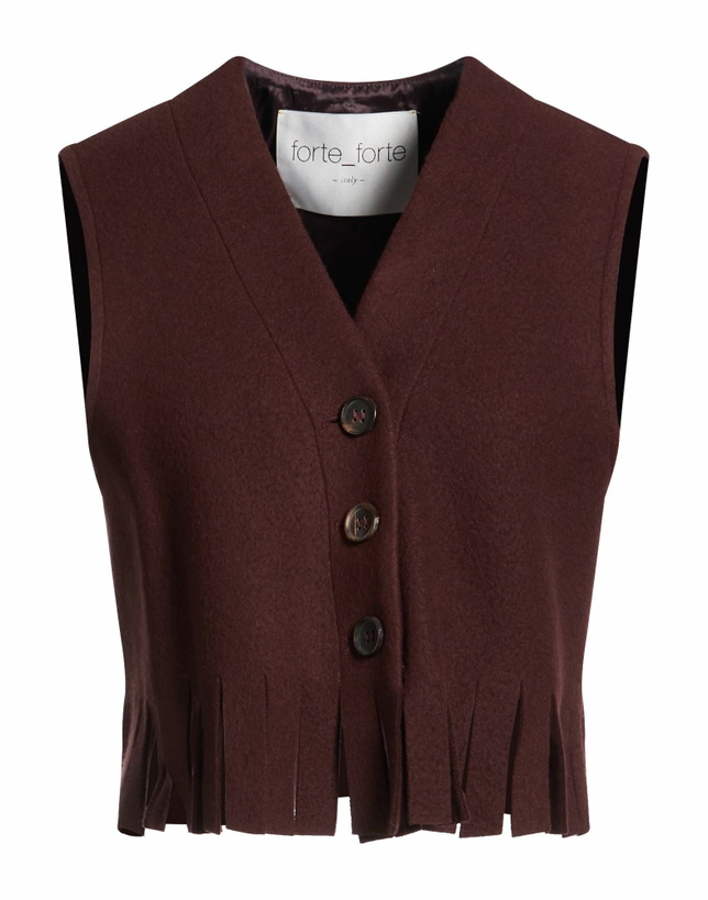 Photo: Forte_forte Womens Tailored Vest Chocolate in Brown
