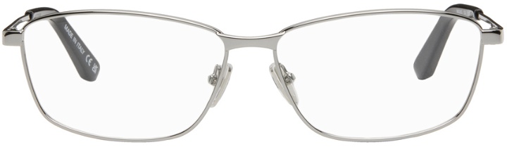 Photo: Balenciaga Silver Rectangular Glasses