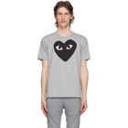 Comme des Garcons Play Grey and Black Big Heart T-Shirt