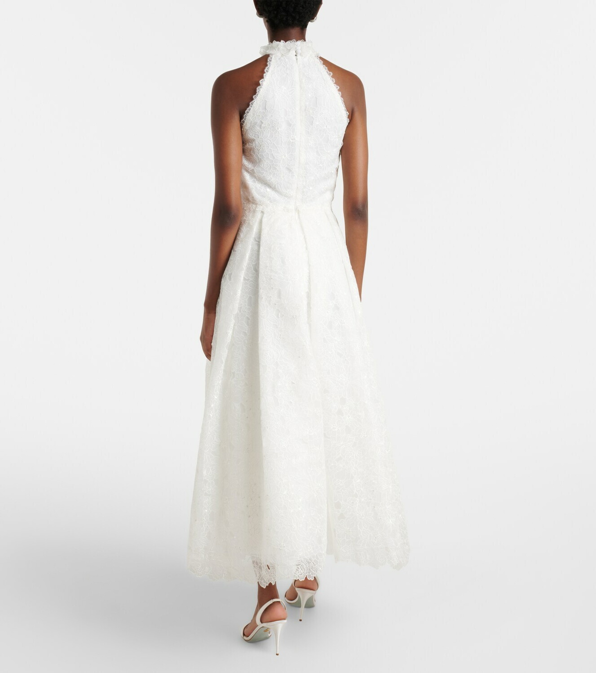 Costarellos Lavinia embroidered organza cocktail dress