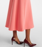Carolina Herrera Belted crêpe midi dress