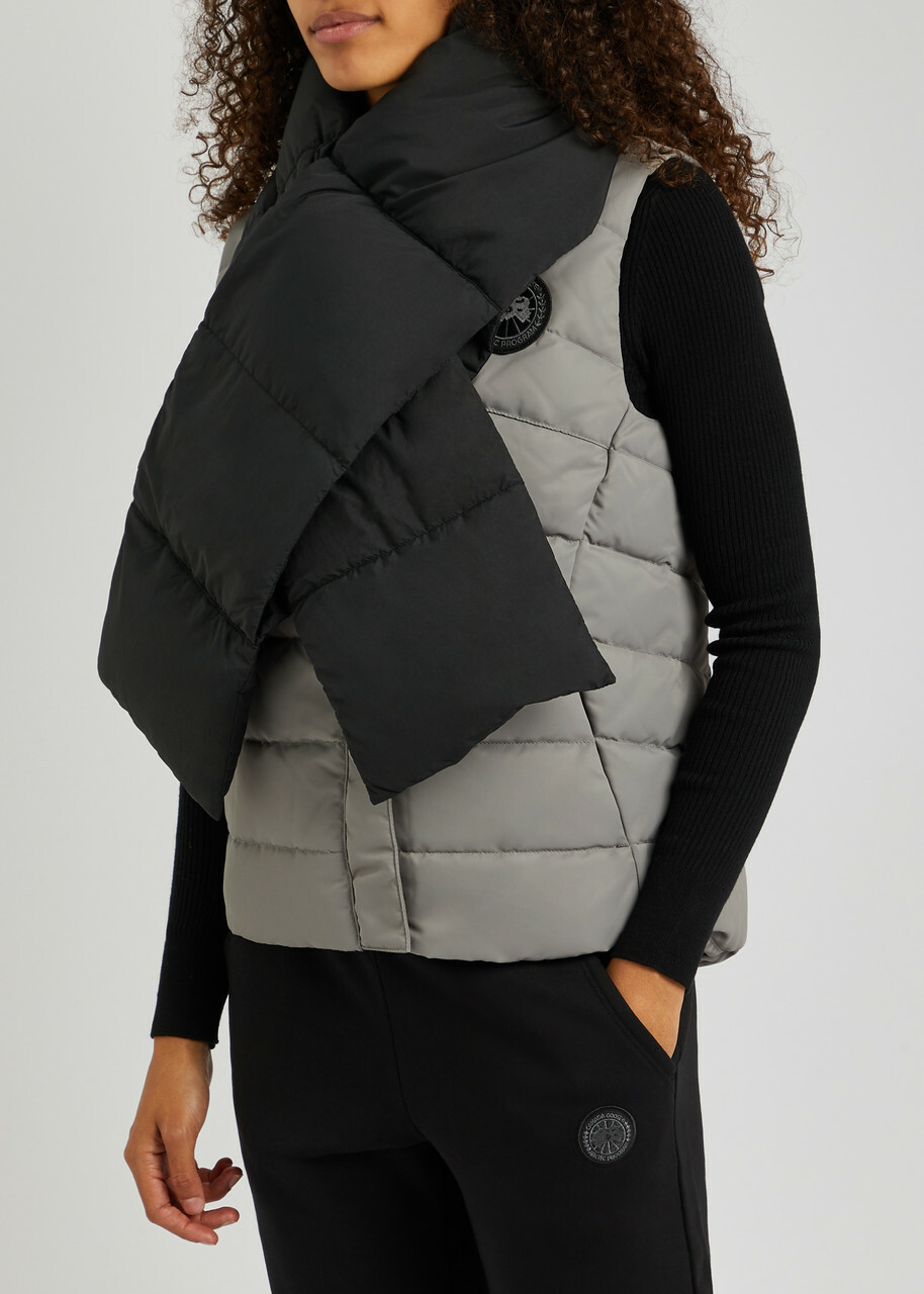 Canada Goose Quilted Shell Scarf - Black - One Size