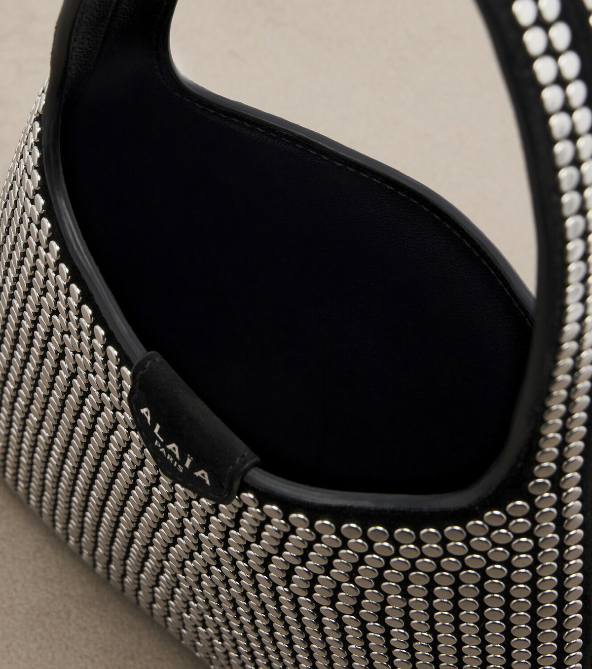 Alaïa Mini studded suede top-handle bag