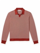 Mr P. - Johnny Birdseye Cotton Polo Shirt - Red