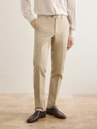 De Petrillo - Tapered Cotton-Twill Suit Trousers - Neutrals