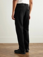 C.P. Company - Straight-Leg Stretch Cotton-Moleskin Cargo Trousers - Black