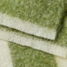 Acne Studios Men's Vally Breton Stripe Scarf in Olive Green/White