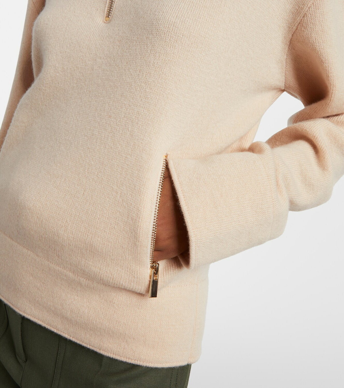 Victoria Beckham Wool and cashmere half-zip sweater