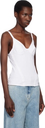 Stella McCartney White Corset-Inspired Sleeveless Top